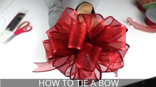 How to Make a Christmas Bow  Easiest BowMaking Method [upl. by Harold]