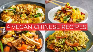 4 EASY Chinese Style vegan recipes to MAKE TODAY [upl. by Gwennie]