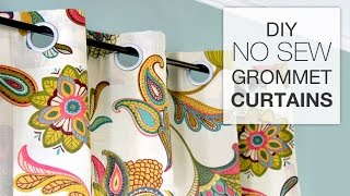 How to Make No Sew Grommet Curtains [upl. by Sherwin]