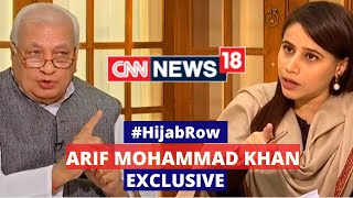 Arif Mohammad Khan Exclusive Interview  Hijab Row  Karnataka Hijab News CNN News18 Live [upl. by Ayahc]