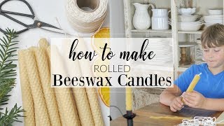 How to Make Rolled Beeswax Candles  Easy DIY Tutorial [upl. by Mayhew259]