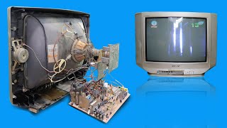 Restoration old TV and Repair old SONY Television Success [upl. by Garmaise]