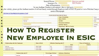 How To Register New Employee In ESIC  ESIC Pehchan Card Online Registration [upl. by Kyne]