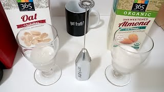 Oat Milk vs Almond Milk part 2 Frothing Test [upl. by Bernstein]