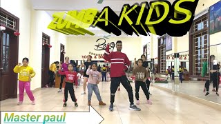 Zumba kids  easy steps  I like to move it  by master Paul [upl. by Ahseiym181]