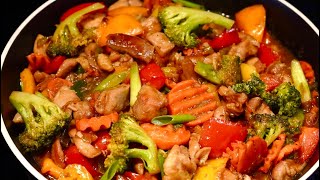 How To Cook PERFECT Chicken Stir Fry Sauce With Vegetables Quick amp Easy [upl. by Ahsieyn]