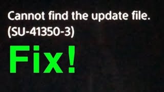 PS4 Cannot find the update file SU413503 ERROR CODE HOW TO FIX [upl. by Ursal]