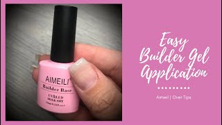 EASY BUILDER GEL APPLICATION  OVER TIPS [upl. by Cira297]