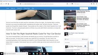 Vauxhall Radio Code Generator Software For Free Downloading On PC [upl. by Ardnohsal814]