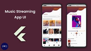 Online Music Streaming App UI in Flutter [upl. by Kenelm]