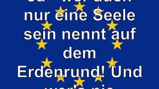 Europahymne Lyrics Video [upl. by Enymsaj]