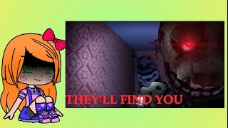 Afton family react to They’ll Find you Nightmare vs Springtrap   Remake   GK [upl. by Nifled]