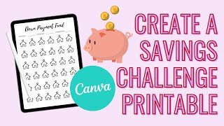 How To Create A Savings Challenge Printable In Canva  Etsy Digital Download Ideas [upl. by Ttezzil]