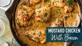 Dijon Mustard Chicken with Bacon [upl. by Aneekan]