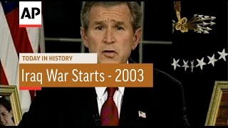 Bush Announces Iraq War Start  2003  Today In History  19 Mar 17 [upl. by Mariquilla]