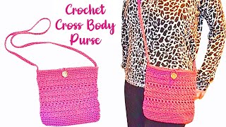 How To Crochet A CrossBody Purse Step By Step  DIY Crochet Purse Bag [upl. by Kallick543]