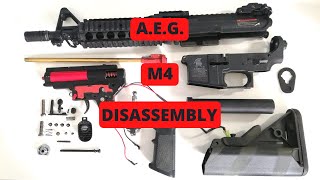 how to m4 AEG disassembly guide [upl. by Volny]