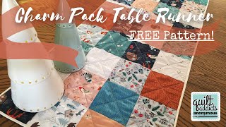 Charm Pack Table Runner FREE Pattern Fast amp BeginnerFriendly Quilt Tutorial [upl. by Mail]