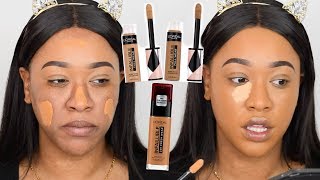 TESTING LOREAL INFALLIBLE FOUNDATION amp CONCEALER [upl. by Saideman374]