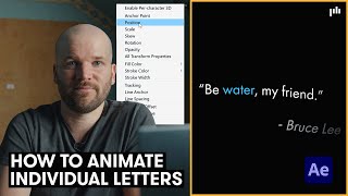 How to Animate Individual Letters – After Effects Tutorial [upl. by Cavanagh656]