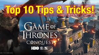 Top 10 Tips amp Tricks For Beginners  Game Of Thrones Conquest [upl. by Petronia779]