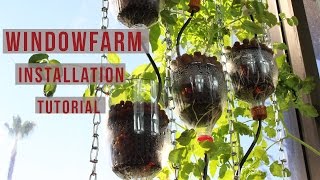 Window Farm Installation Tutorial  DIY Window Hydroponics for Any Horticulture Garden [upl. by Douglas]