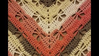 Part 1  The Butterfly Stitch Prayer Shawl Crochet Tutorial [upl. by Graeme]