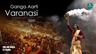 FULL GANGA AARTI VARANASI  BANARAS GHAT AARTI  Holy River Ganges Hindu Worship Ritual [upl. by Cesya]