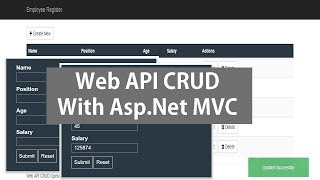 Web API CRUD Operations Using Asp Net MVC and Entity Framework [upl. by Niamert432]