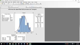 Análisis de Capacidad del Proceso en Minitab [upl. by Cadmarr479]