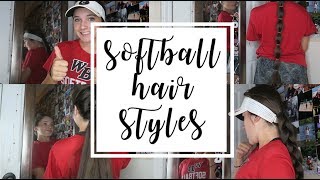 easy softball hairstyles  Olivia Lacey [upl. by Erelia]