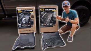 Husky WeatherBeater VS XAct Contour AllWeather Floor Mat Comparison [upl. by Ical4]