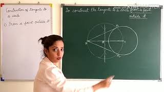 Drawing tangents to a circle from a point outside it Geometrical Construction Class 10 [upl. by Andros]