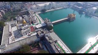 GOLDEN TEMPLE  HARMANDHIR SAHIB  AERIAL 4K VIDEO [upl. by Nwatna532]