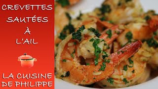 Crevettes sautées à lail [upl. by Allegna]