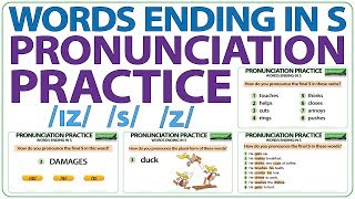 English Pronunciation Practice  How do you pronounce words ending in S [upl. by Pearl219]