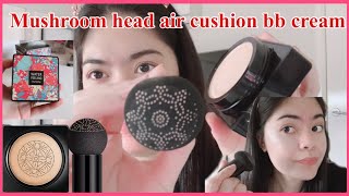 Mushroom Head Air BBCC Cream Cushion first impression  wear test [upl. by Ennovahs]