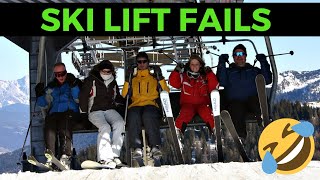 Funny SKI Lift Fails [upl. by Racso]