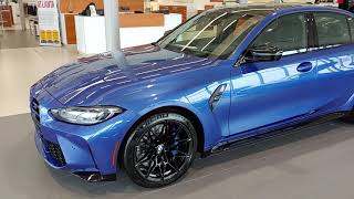 2021 G80 M3 Portimao Blue Walkaround [upl. by Karlie]