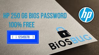 Reset your HP 250 G6 G7 Bios  Power On Password [upl. by Durham]