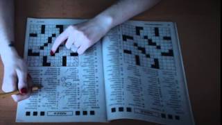 Binaural ASMR Cozy Crossword with Paper and Pencil Sounds Louder Version [upl. by Ahseinod]