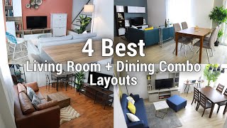 4 Best Living Room  Dining Combo Layouts  MF Home TV [upl. by Funda]