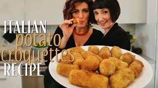 Easy Italian Potato Croquettes Recipe  Foodie Sisters in Italy [upl. by Eendys114]