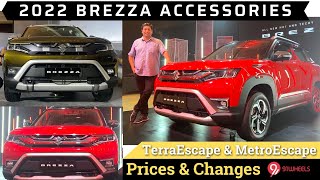 2022 Maruti Brezza Accessories Explained  TerraScape amp MetroScape Modifications Walkaround Review [upl. by Alul]