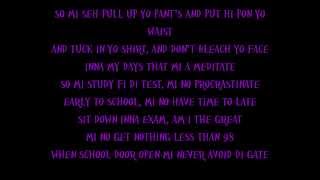 Vybz Kartel  School Lyrics  Aug 2013 [upl. by Aihsyak]