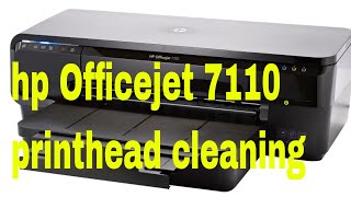 hp Officejet 7110 printhead cleaning [upl. by Eilhsa]