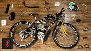 How to Build a 2Stroke Motorized Bicycle in 6 Minutes [upl. by Cherrita]