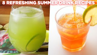 8 Refreshing Summer Drink Recipe [upl. by Airdnaxela]