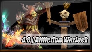 Guide  Warlock  Affliction Patch 43  Talents  Glyphs  Stats  Gems  Enchants  Rotation [upl. by Aun433]