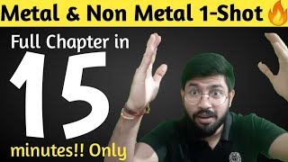 Class 10th Science chapter3 revision in 15 minutes  Metals amp Non metals class 10th by Abhishek sir [upl. by Boniface601]